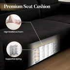 HOOOWOOO Modern Minimalist Style Sectional Couch Modular Corduroy Sofa for Living Room