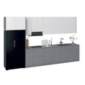 Kitchen Timeless Collection Gray & White Gloss Color Base Size 13Ft Wide - 157x24