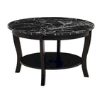 Convenience Concepts American Heritage Round Coffee Table with Shelf