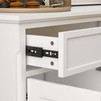 59.1Sideboard Buffet White Mid-Century Modern Contemporary Lacquered