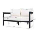 ModernLuxe 4/5pcs Outdoor Sofa Set Patio Conversation Furniture Set Seating Group with Coffee Table, Weather-Resistant Cushion&Rust-Resistant Frame