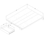 South Shore Full/Queen Platform Bed Nordik Oak
