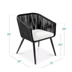 Best Choice Products Set of 2 Outdoor Patio Dining Chairs Woven Wicker Seating 250lb Capacity