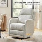 Diana Modern Polyester 360-degree Swivel Rocker Recliner by HULALA HOME