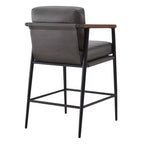Spruce&Spring Modern Counter Stools with Arm & Metal Frame Set of 2