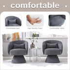 Upholstered Swivel Armchair (Set of 2)