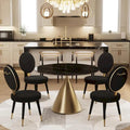 Morden Fort Modern Luxury 5- Piece Round Dining Table and Chair Set