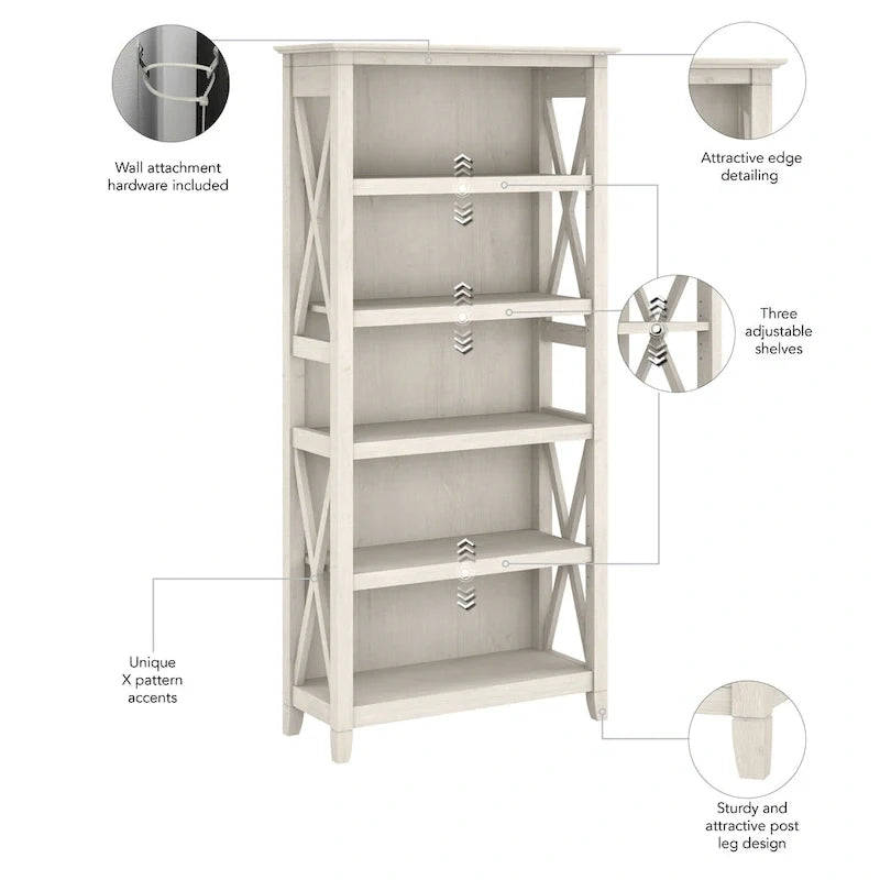 Key West 5 Shelf Bookcase Set by Bush Furniture