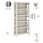 Key West 5 Shelf Bookcase Set by Bush Furniture