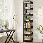 Tribesigns 78.7 Narrow Bookshelf, 7-Tier Freestanding Book Display Rack Case