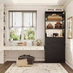 Closet Organizer System with Wood Drawers and Shelves