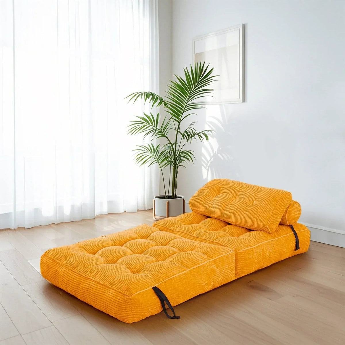 8 Corduroy Folding Couch Sofa Bed,Single