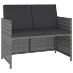 vidaXL Patio Dining Set Dining Table and Chairs Poly Rattan and Wood