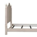 Farmhouse Cottage Queen Poster Bed ¨C Antique White with Chestnut Tops