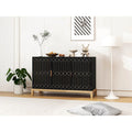 3 Door Storage Cabinet,Sideboard Buffet Cabinet With Adjustable Shelf