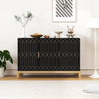 3 Door Storage Cabinet ,Sideboard Buffet Cabinet With Adjustable Shelf