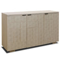 Credenza - Three Shagreen Finished Doors - Light Cream Finish