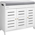 Shoe Storage Bench Shoe Cabinet - 13.7D x 39.4W x 19.9H
