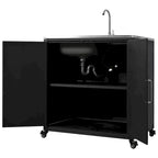 Outdoor Movable Kitchen Sink Patio Modular Kitchen Sink Station with Cabinet