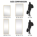 69x30 Black Rectangle Full-Body Mirror Metal Frame Full-length Mirror with Window Panes for Bathroom Bedroom Entryway Living