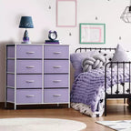 Sorbus 8 Drawers Dresser- Storage Unit with Steel Frame, Wood Top, Fabric Bins - for Bedroom, Closet, Office and more