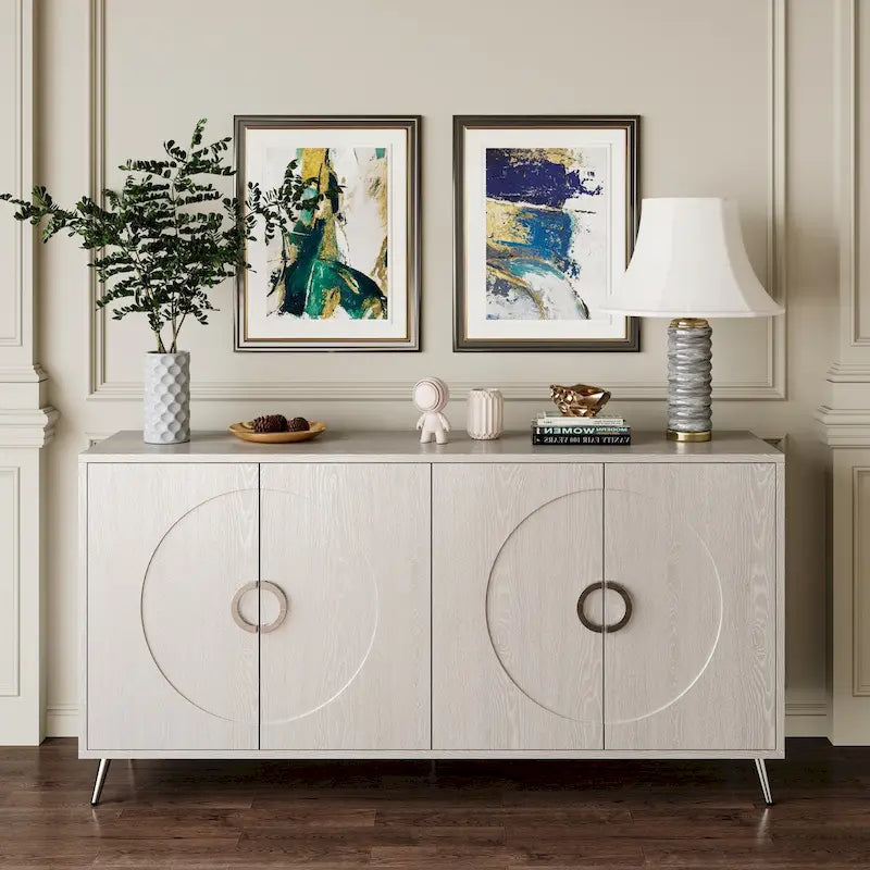 59.84W 4 Door Wooden Cabinet Sideboard Buffet - N/A
