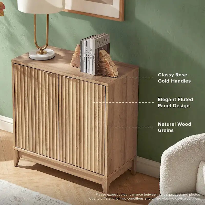 Mopio Brooklyn Storage Cabinet, Modern Farmhouse Entryway Accent Cabinet, Buffet Sideboard, Credenza