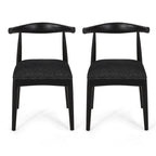 Cortina Fabric and Rubberwood Dining Chairs (Set of 2) by Christopher Knight Home