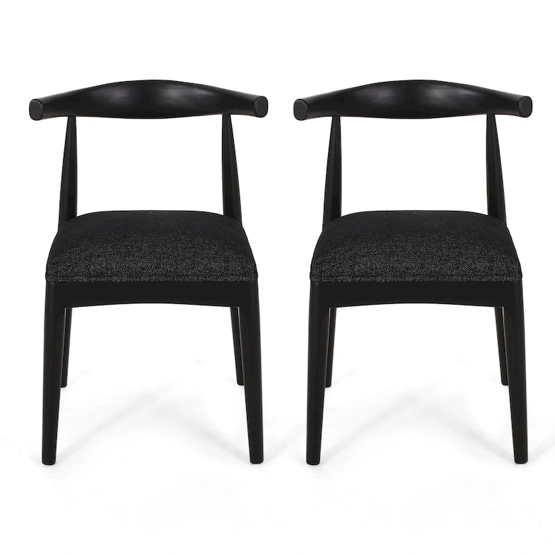 Cortina Fabric and Rubberwood Dining Chairs (Set of 2) by Christopher Knight Home
