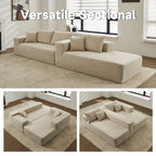 Modern Upholstery Chaise Sofa with Pillows for Living Room