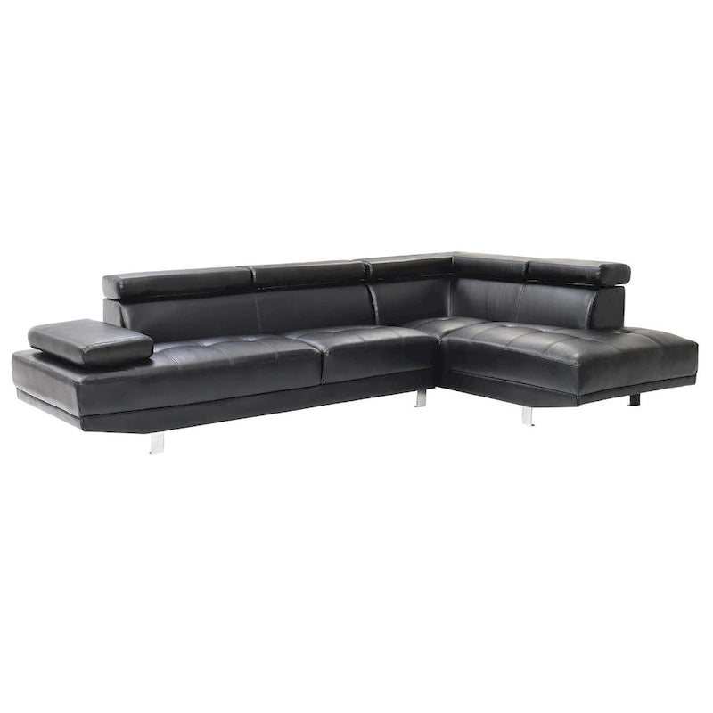 Riveredge 109 in. W 2-piece Faux Leather L Shape Sectional Sofa - 76L x 109W x 28H