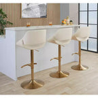LumiSource Set of 2 Fabrico Adjustable Barstools PU