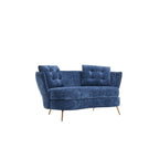 Upholstered Couch with Golden Metal Legs Club Loveseat Sofa for Living Reading Room ,Bedroom ,Apartment, Small Space Dorm