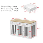 Modern Large Dog Crate with Storage Drawers - Elegant Espresso Finish
