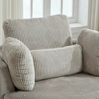 Upholstered Swivel Barrel Armchair Club Chair With Metal Base