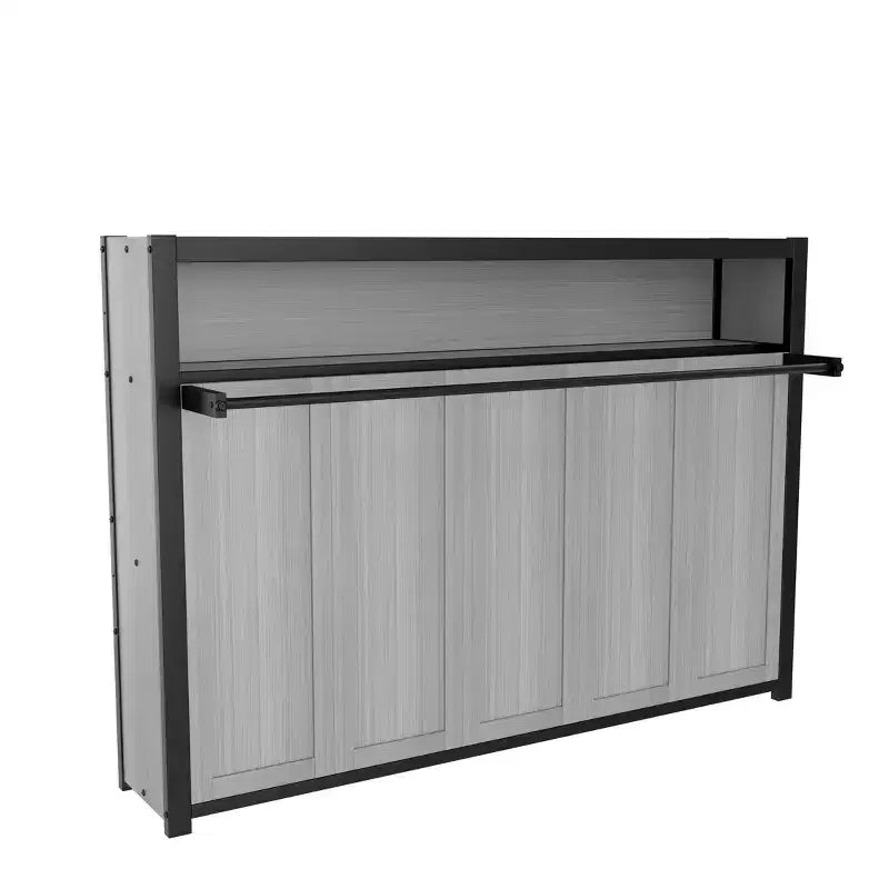 Twin Size Murphy Bed with Shelves, Metal Wall Bed with Foldable Design for Small Space