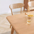 MAYEERTY Set of 4 Solid Wood Dining Chairs, Natural Wooden Chairs for Kitchen Dining Room Living Room