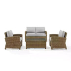 Bradenton 4pc Outdoor Wicker Conversation Set - Crosley