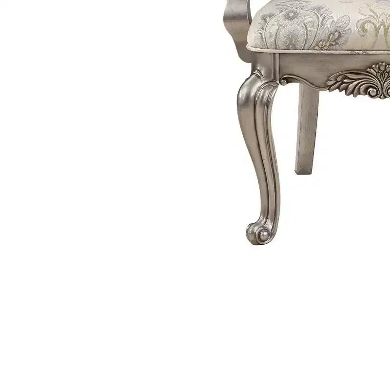 23.25 Ariadne Dining Chair Velvet & Antique Platinum Finish - Acme Furniture