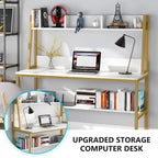 47 Inch Modern Computer Desk with Hutch and Bookshelf