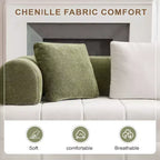 110.23 in. W Colorblock Modular 4-Seater Chenille Sofa with Curved Armrests