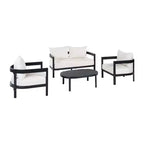 ModernLuxe 4/5pcs Outdoor Sofa Set Patio Conversation Furniture Set Seating Group with Coffee Table, Weather-Resistant Cushion&Rust-Resistant Frame