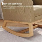 Modern Soft Rocking Chair with Pillow & Side Pockets, for Living Room, Bedroom