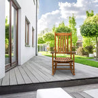 Karl Home | 24-Inch Solid Wood Patio Rocking Chair