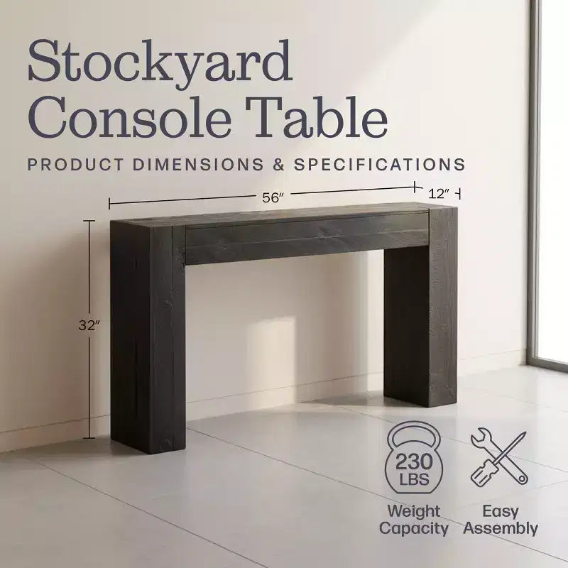 Stockyard Solid Wood Console Table 56 Inch