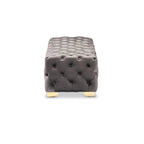 Gracewood Hollow Solanki Velvet Fabric Ottoman Bench
