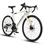 Whisen Road Bike, Lightweight Aluminum Frame, Disc Brakes, 16-Speed, Fast Acceleration, Suitable for Men and Women