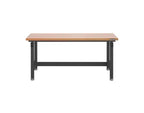 Heavy Duty 60 Adjustable Height Workbench Table with Wood Top