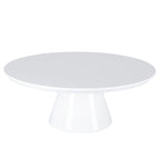 Modern Cone Coffee Table for Living Room, High Gloss Finish, 35.4in Diameter, Black or White