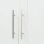 White Wood Wardrobe Armoire Storage Cabinet with Doors,Drawers,Hanging Rod